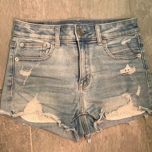 American Eagle Size 0 High Rise Shortie Jean Shorts